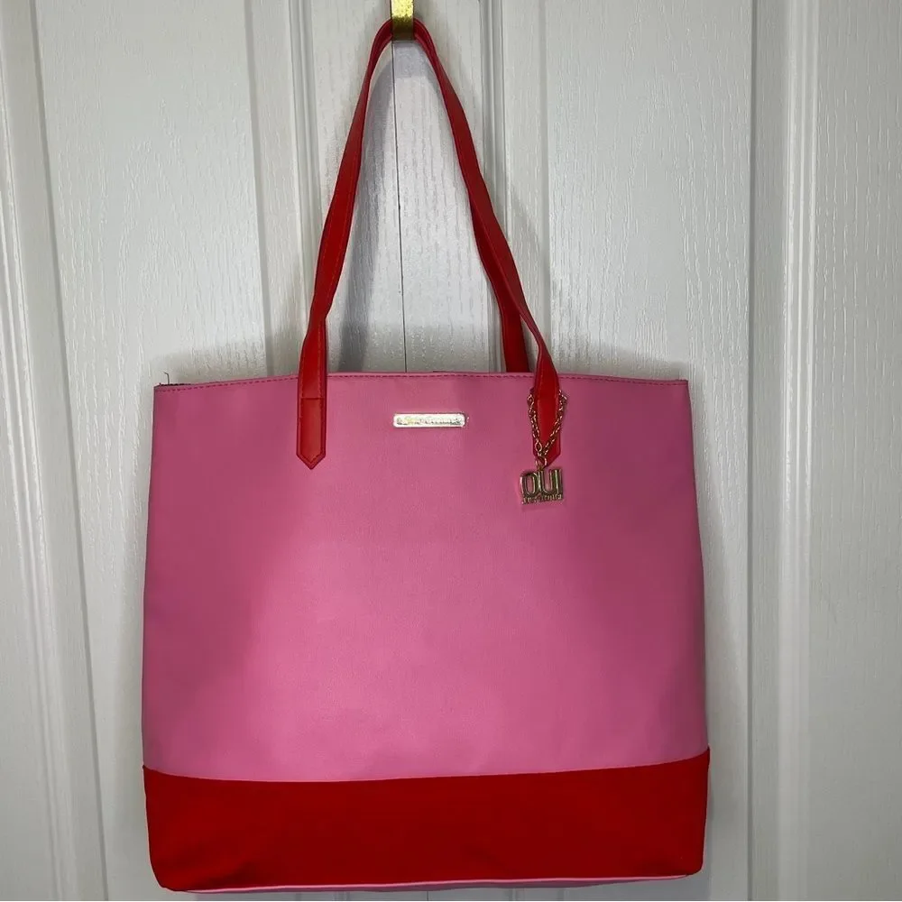NWOT Juicy Couture Just Say Oui Tote Bag Bubblegum Pink and Red